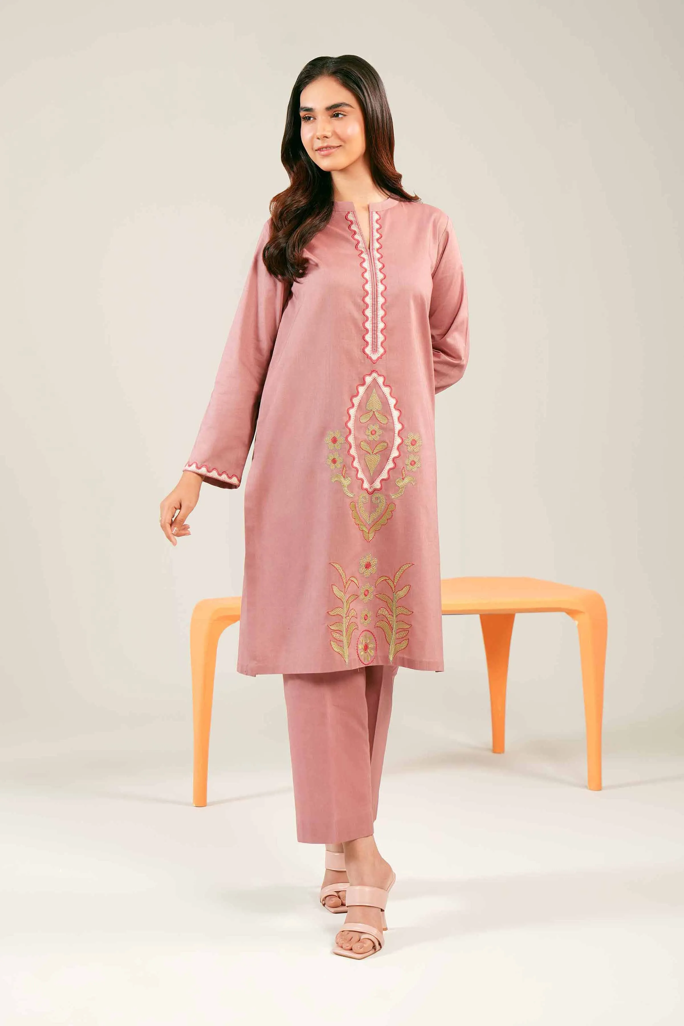 2 Piece - Embroidered Suit - PE24-86