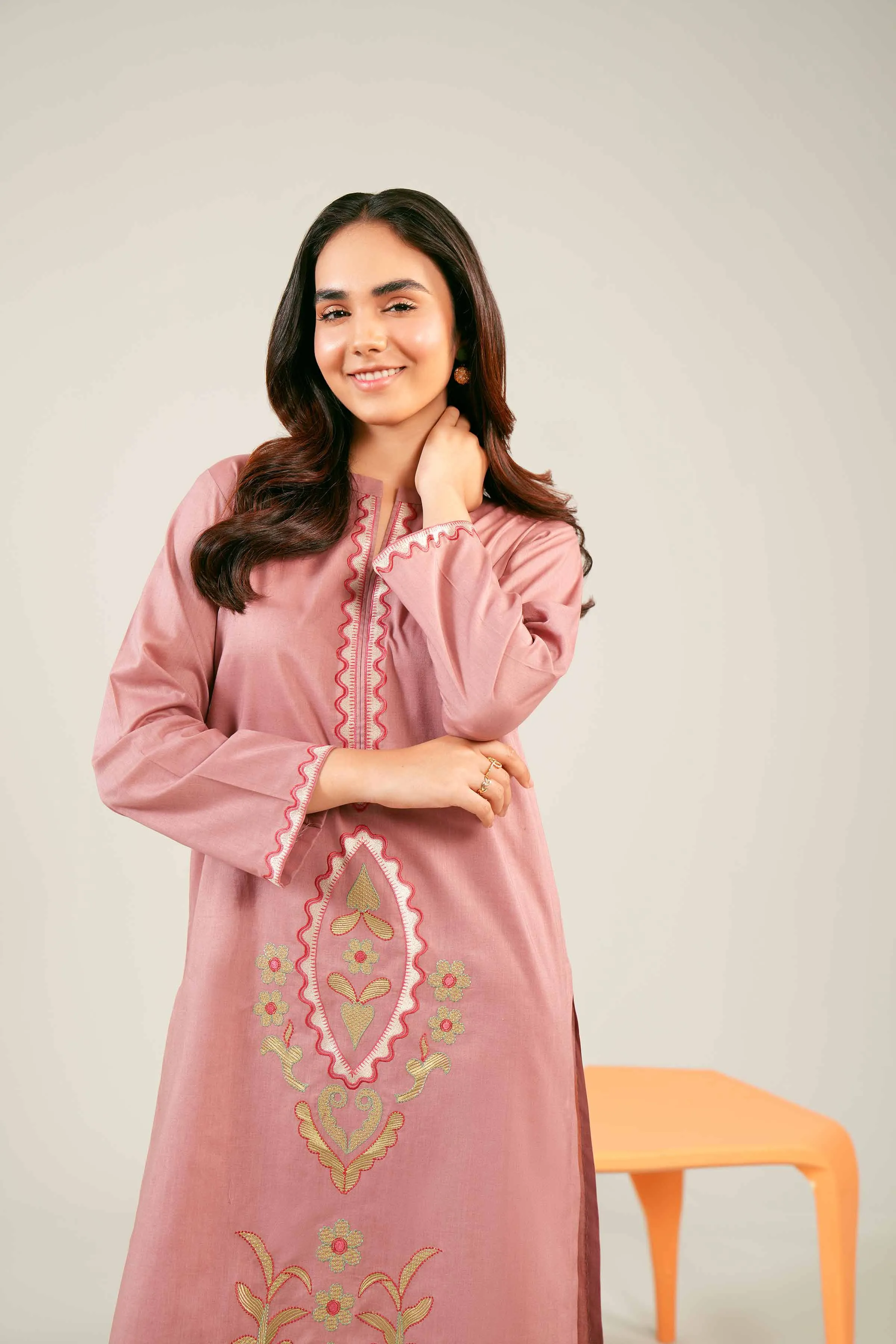 2 Piece - Embroidered Suit - PE24-86