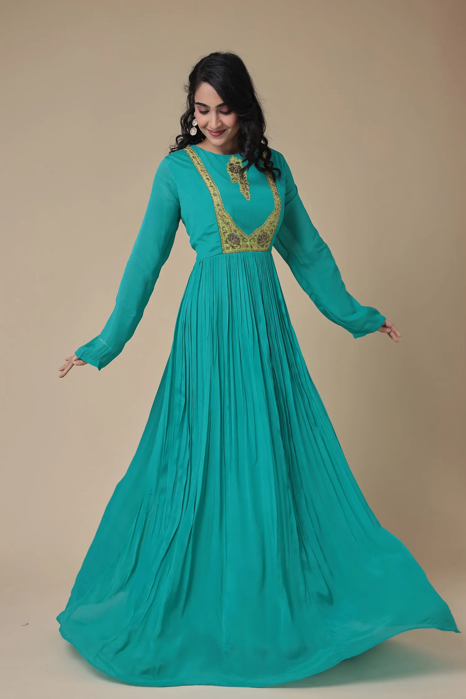 Anarkali Georgette with Embroidery