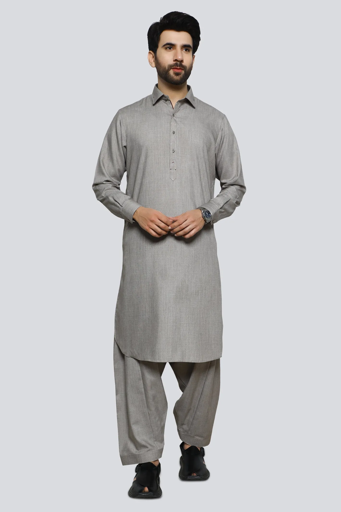 Beige Wash & Wear Shalwar Kameez