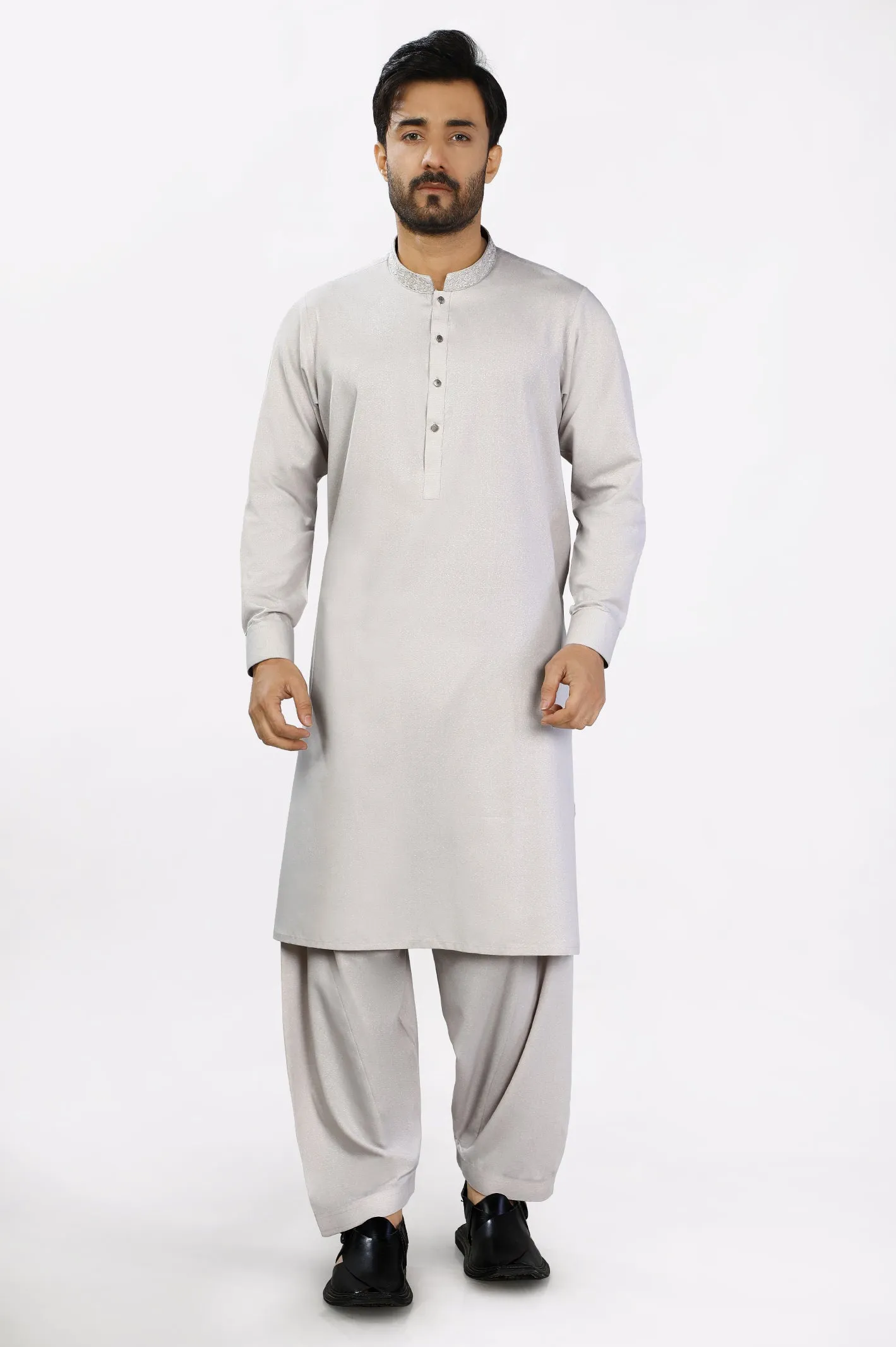 Beige Wash & Wear Shalwar Kameez