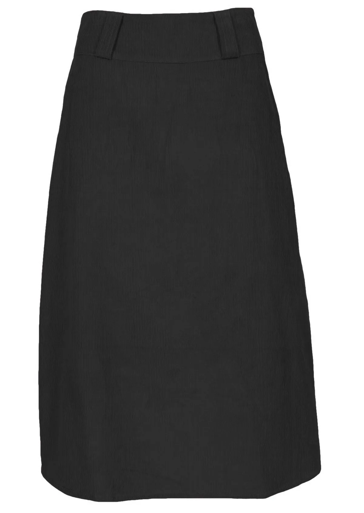 Belt Loop Corduroy Skirt Black