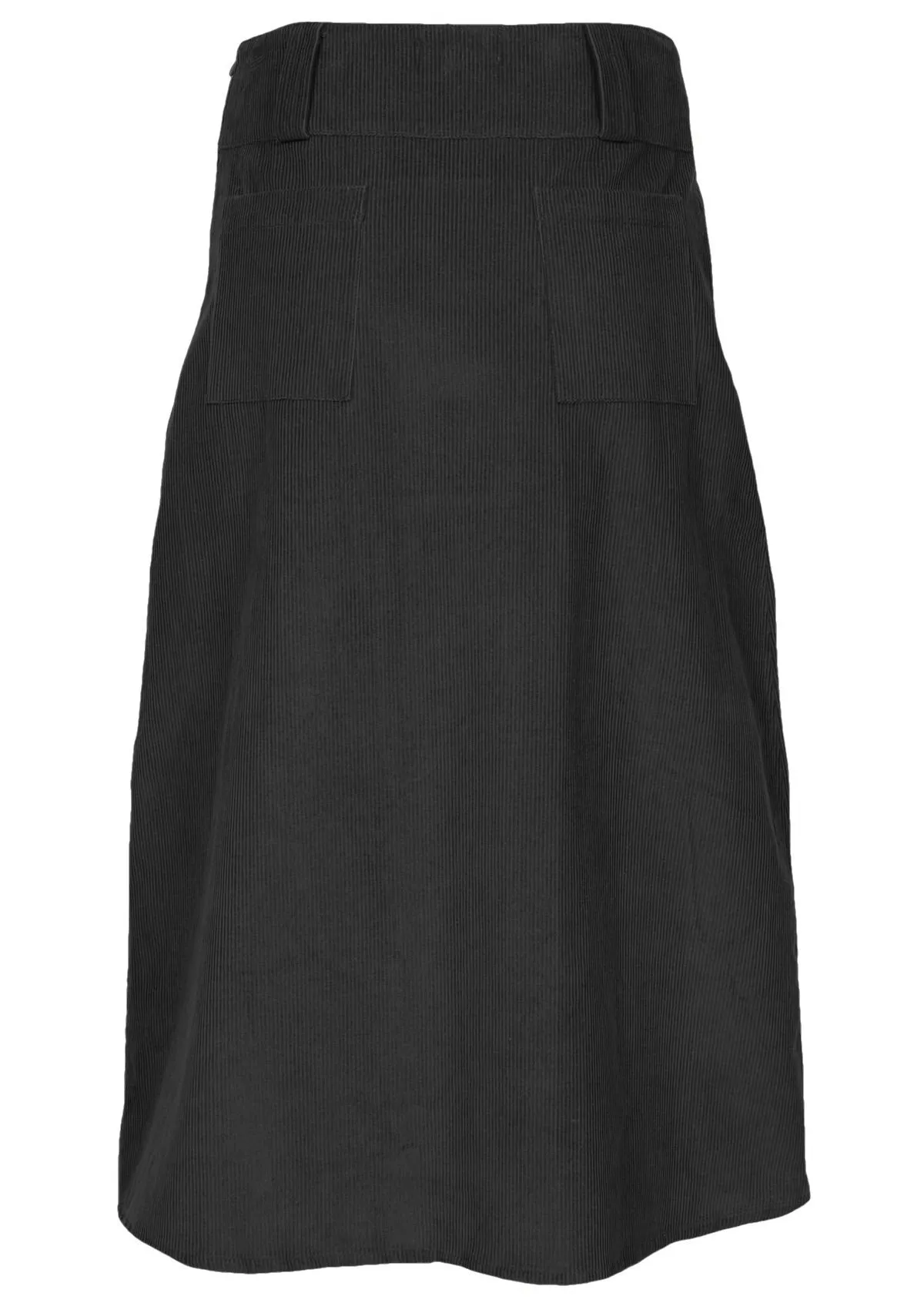 Belt Loop Corduroy Skirt Black