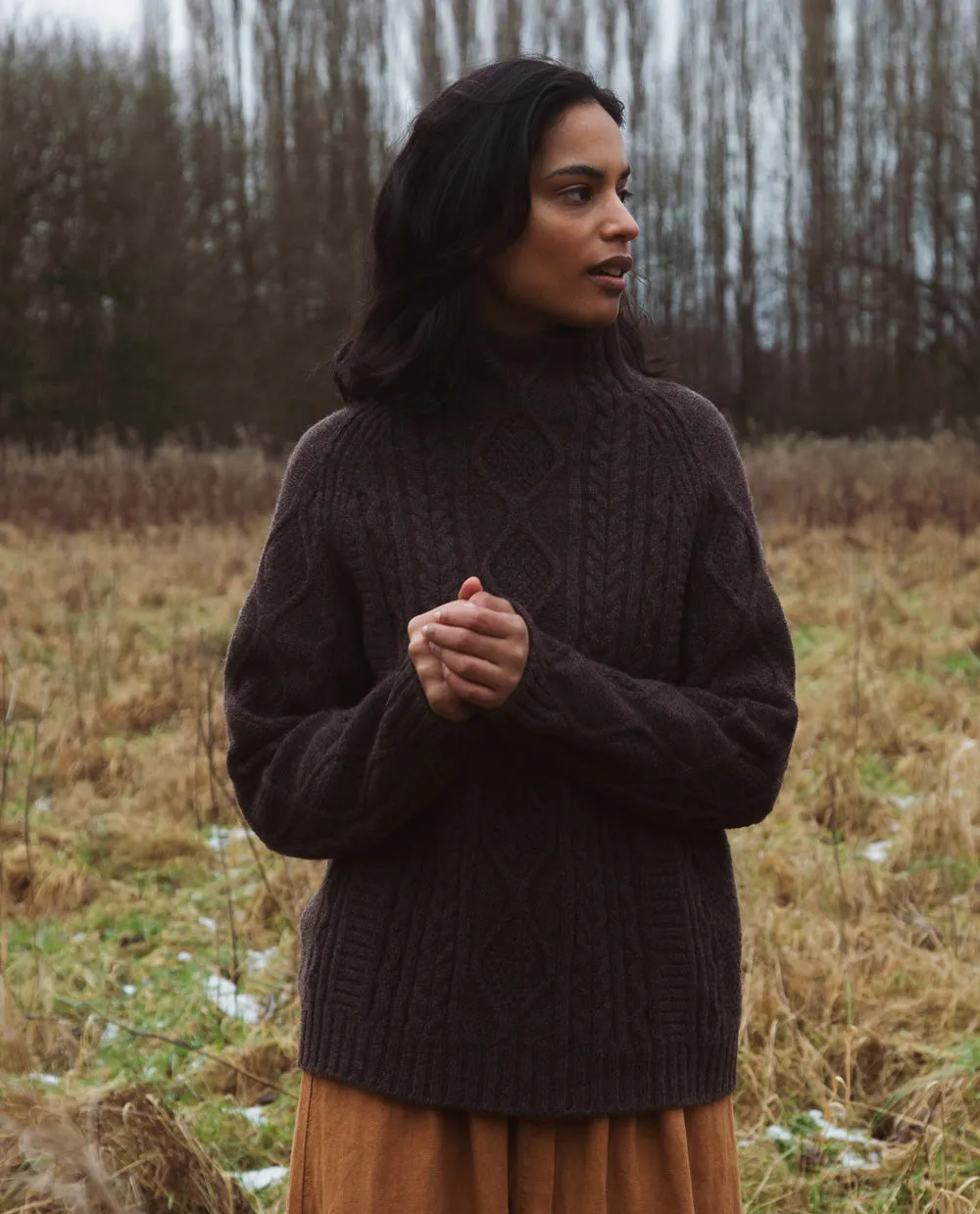 Blythe Lambs Wool Jumper In Porcupine