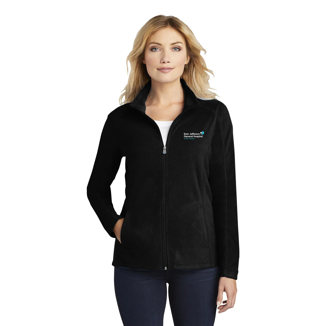 Close-Out East Jefferson General Hospital Personal Item Ladies Micro Fleece Jackets with Embroidered Logo