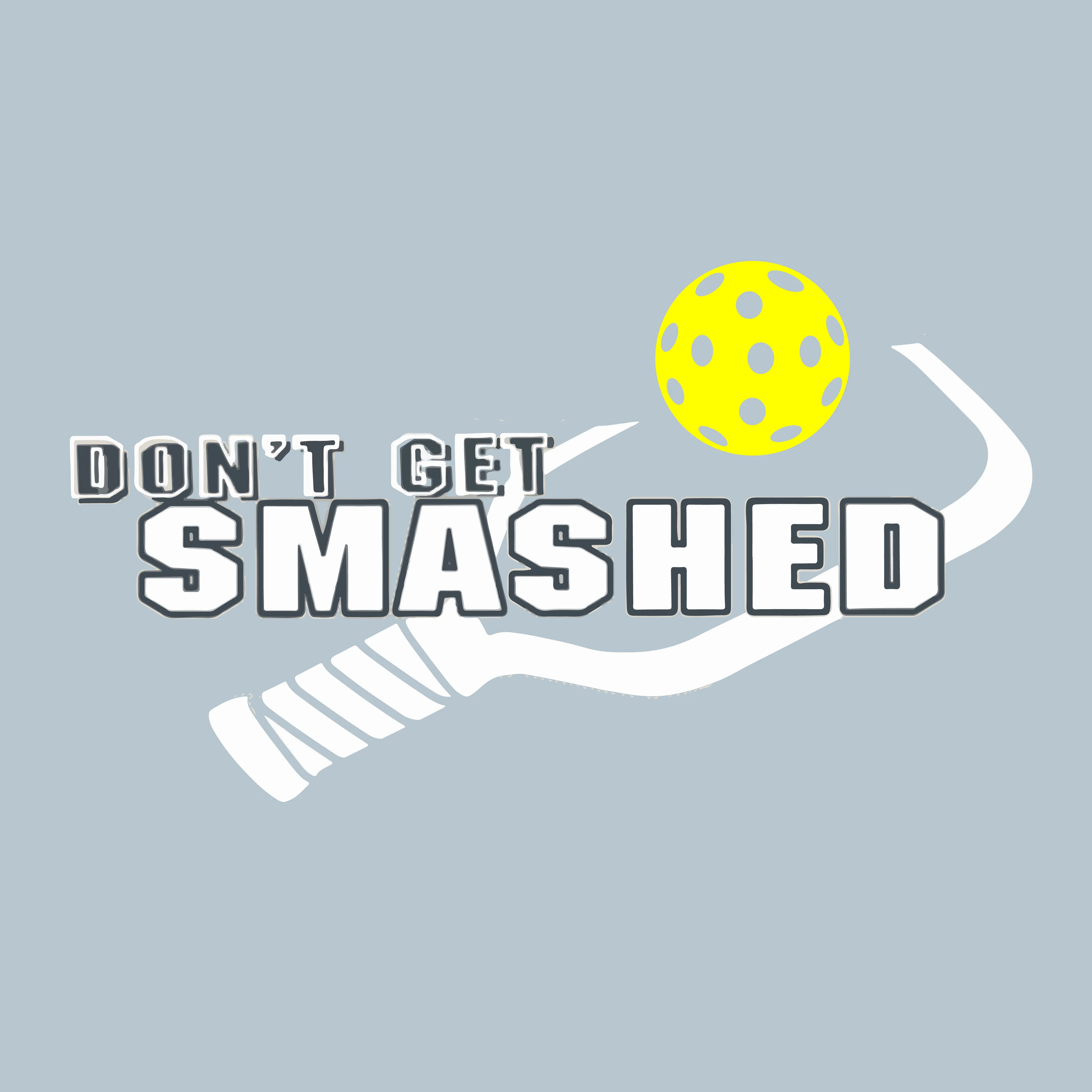 Don't Get Smashed With Pickleballs (Cyan Orange Pink) | Women’s Sleeveless Athletic Shirt | 100% Polyester