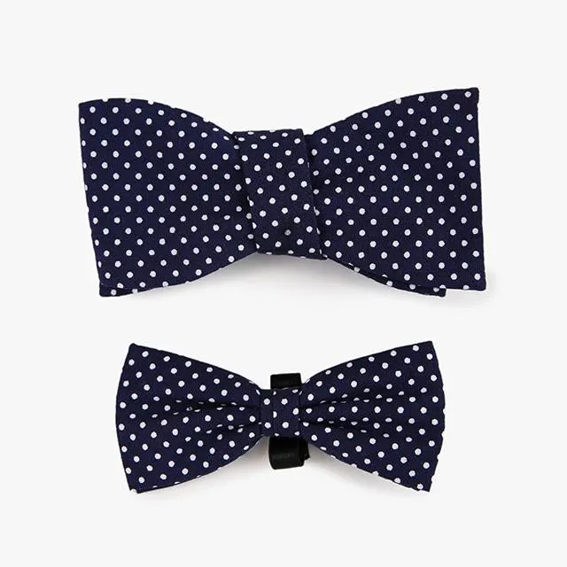 Hook   Albert Human and Dog Polka Dot Bowtie Set