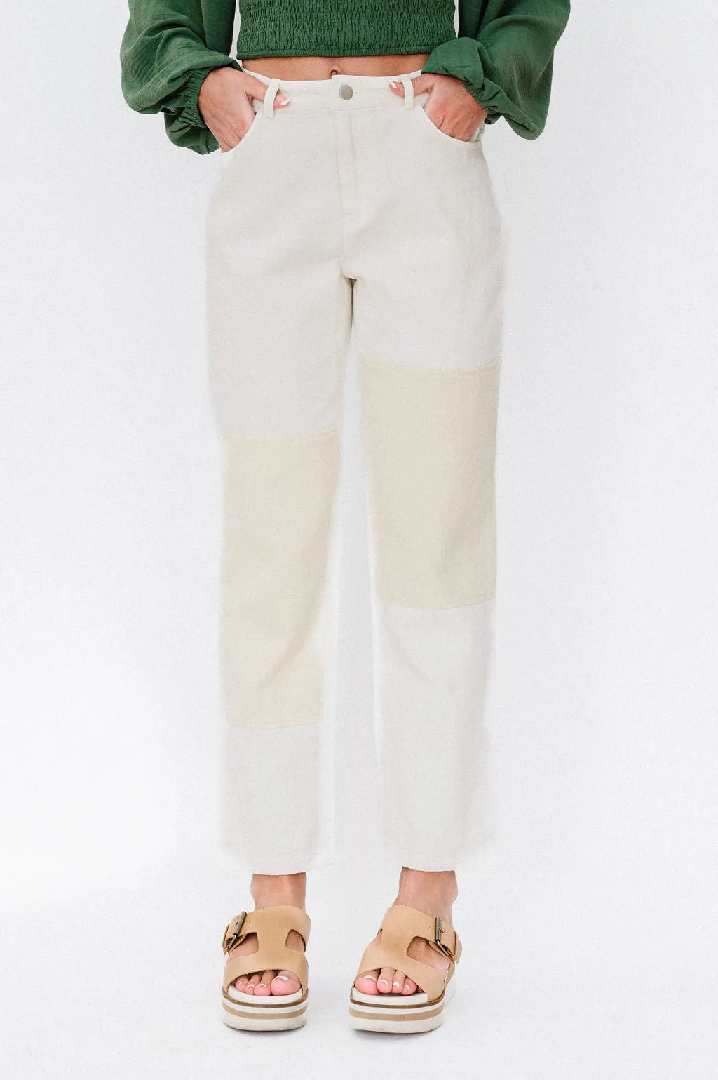 Kirsten Color Block Twill Pants