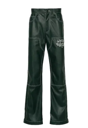 LOGO-EMBROIDERED STRAIGHT TROUSERS