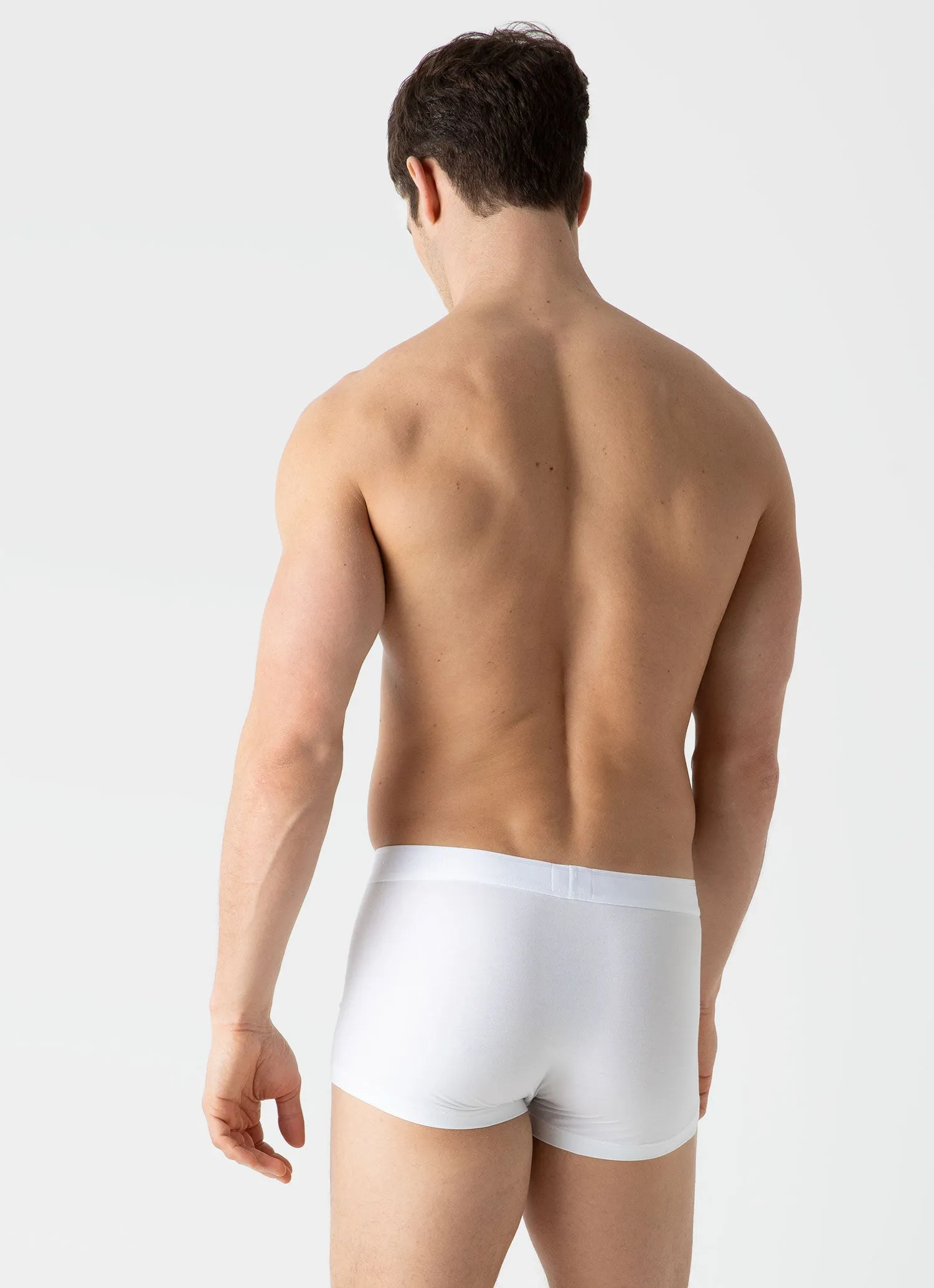 Men's Stretch Cotton Trunks in White