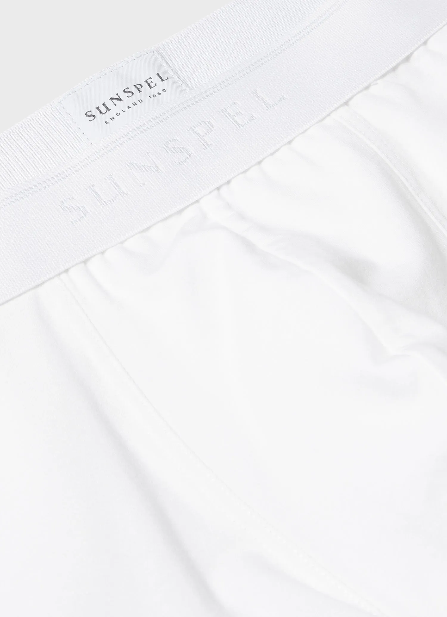 Men's Stretch Cotton Trunks in White