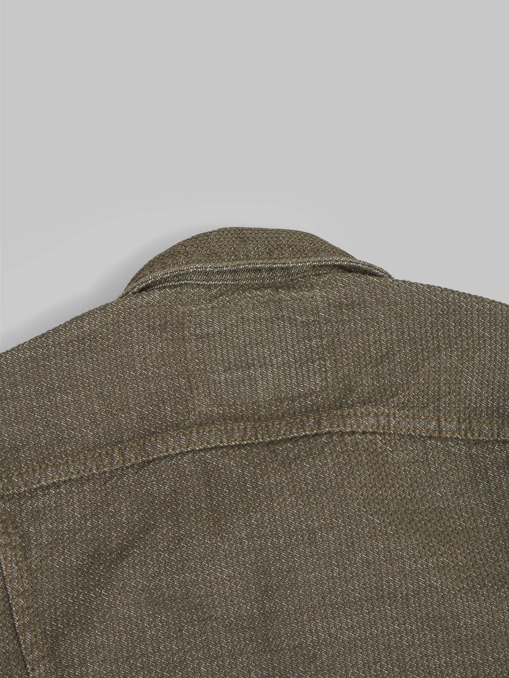 Pure Blue Japan Type III Sashiko Jacket in Olive - 6118-OLV