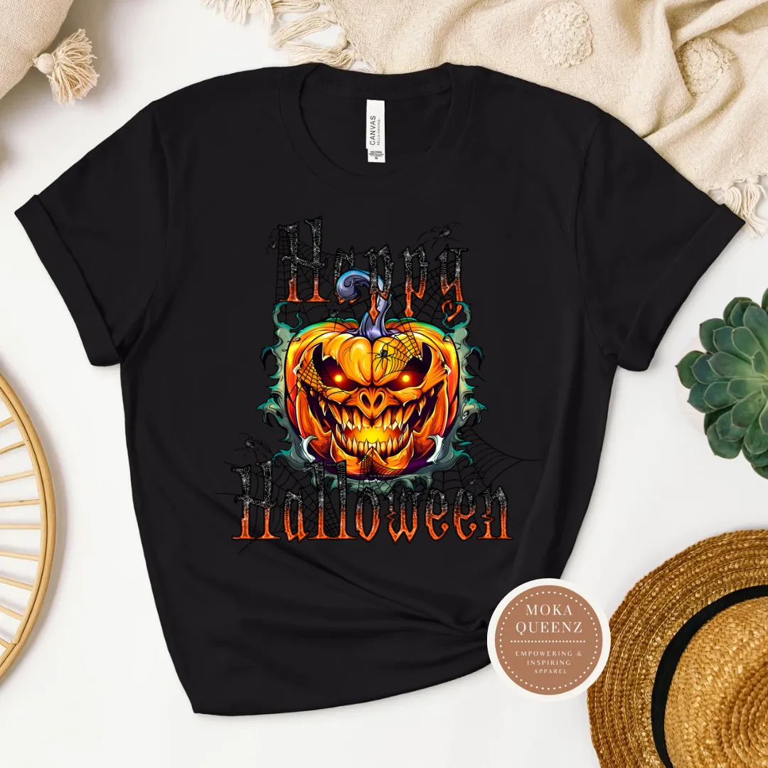 Spooky Halloween Pumpkin T Shirt