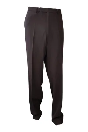 VICTOR VICTORIA Men's Brown Wool Blend Straight Leg Trousers (54)