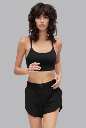 V_SCULPT® LONGLINE SPORTS BRA - Black