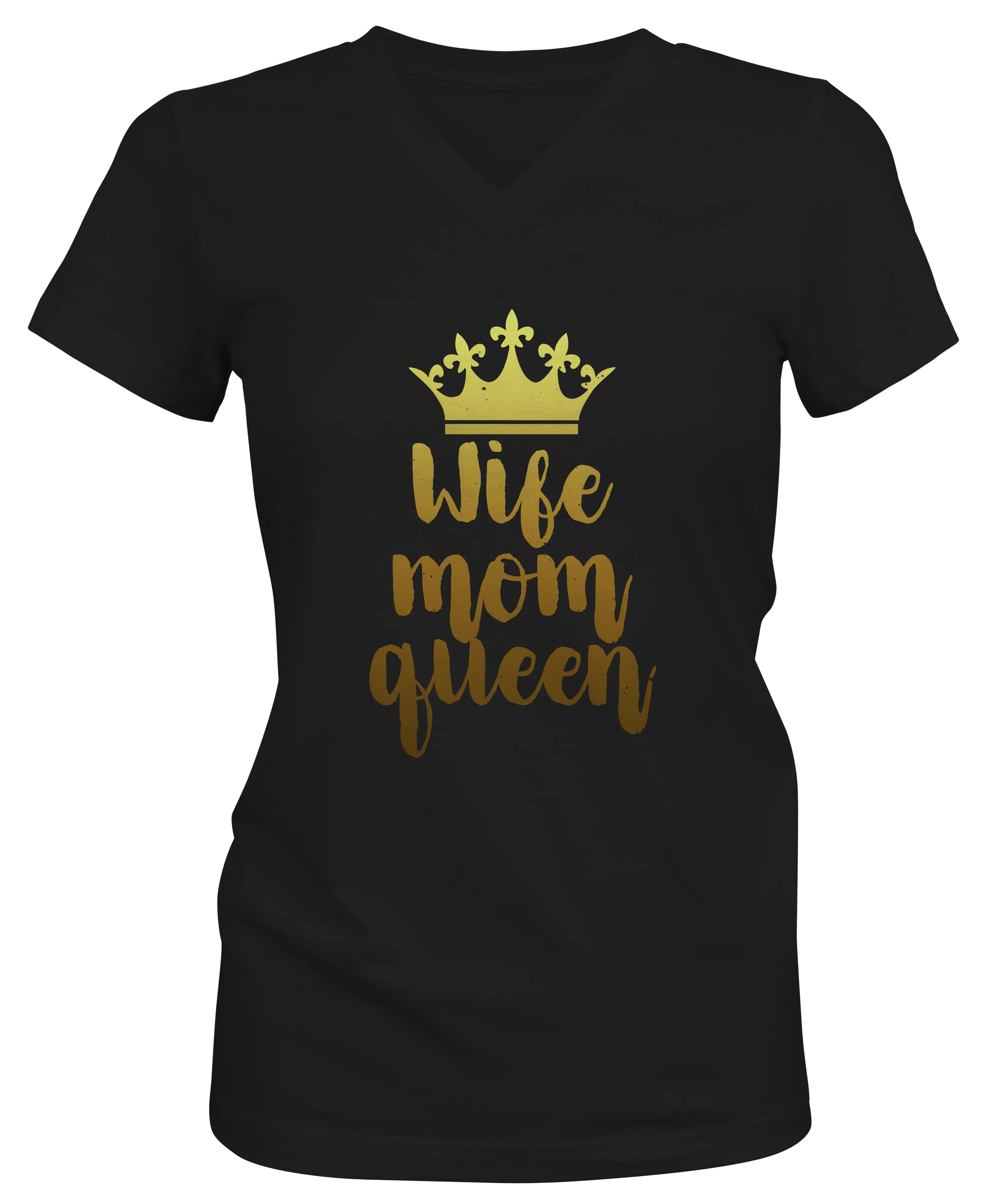 Wife Mom Queen Woman's V-neck T-Shirt