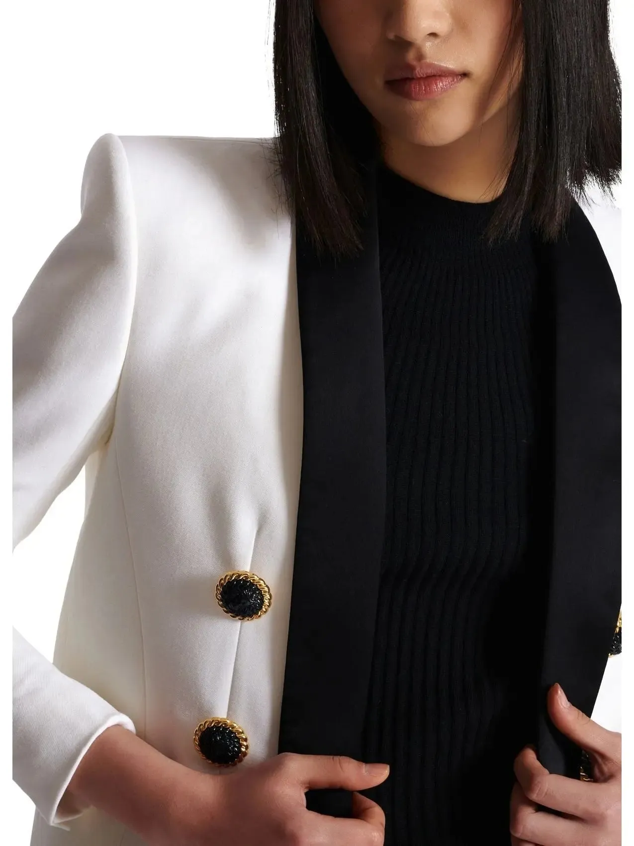 Women’s Double-Breasted Bicolor Tuxedo Jacket